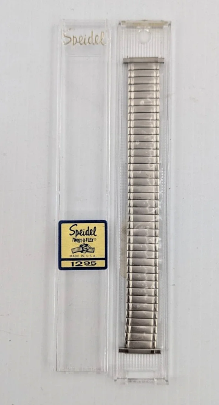 Speidel Silver Twist O Flex Stainless Steel Mens Watch Band